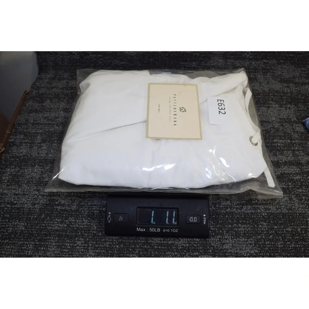 Pottery Barn White 100% Cotton DINING ARM Chair Slipcover with Side Ties